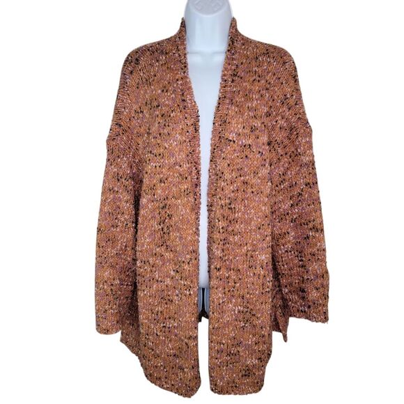 J. Jill Utopia Mixed Texture Open Front Chunky Knit Cardigan Sweater Size XL - Picture 1 of 6